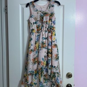 Pink floral dress